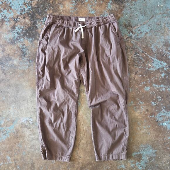 Pact Daily Twill Joggers Size XXL Brown Cotton Drawstring Organic Cotton Womens - Picture 1 of 4